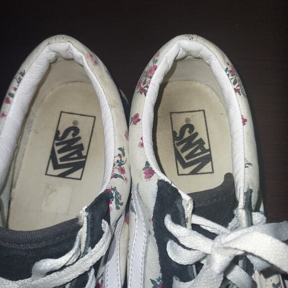 Vans Women's Old Skool Sneakers 8.5M Lace Up Ditsy Floral Skateboarding Black - Picture 9 of 16